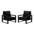 thumbnail image 2 of WestinTrends Montara Outdoor Modern HDPE Patio Club Chair with Waterproof Deep Seat Cushions (Set of 2), Black/Black, 2 of 15