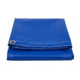 thumbnail image 4 of (2 Pack) 10' x 12' Heavy Duty BLUE 18oz Vinyl Utility Tarp Waterproof, Multipurpose, Cars, Boats, Campers, Pool Cover, Tent, 4 of 9