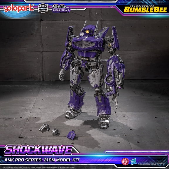 YOLOPARK Transformers Toys, Transformers: Bumblebee Movie Shockwave 21cm Pre-Assembled Model Kit, Collectible Gift for Ages 14