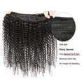thumbnail image 3 of Brazilian Curly Hair Bundles, 3 Bundles Kinky Curly Human Hair Bundles for Black Women, Brazilian Remy Hair Weave Extensions Natural Balck Color, 3 of 7