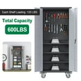 thumbnail image 3 of SUPEER 71" H Metal Rolling Storage Cabinet with Multi Use Pegboard, Large Steel Utility Toolchest Cabinet with Adjustable Shelves & Locking Doors - Garage Cabinets for Tool Storage, Assemble Required, 3 of 12