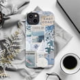 thumbnail image 6 of East Coast Coastal Life Phone Case with Surfing, Sea Turtles, and Nautical Collage Art, Blue and Beige Vintage Beach Theme iPhone Cover for 16 15 14 13 12 11 Pro Max Mini Plus, 6 of 6