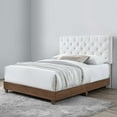 thumbnail image 2 of Modway Rhiannon Diamond Tufted Upholstered Performance Velvet Queen Bed in Walnut White, 2 of 5