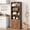 Brown, variant on Farmhouse Bookcase with Doors, 11.8" Deep Display Storage Cabinet – 71.4" Tall Engineered Wood L-Shaped Floor-Mounted Bookshelf with 4 Open Shelves & Cabinet, Brown