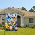 thumbnail image 2 of Amhnf Colorful Butterflies And Flowers Garden Flag For Home Outdoor Garden Yard Decor 12x18 inch, 2 of 5
