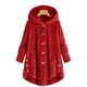 thumbnail image 1 of Chaquetas y abrigos casuales con capucha de manga larga para mujer, blusas con botones de talla grande, cárdigan holgado con capucha, abrigo de lana, chaqueta de invierno para mujer, 1 of 6