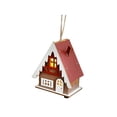 thumbnail image 2 of Cabaña de madera luminosa de Navidad, construcción robusta coleccionable, regalo de Navidad. Estilo A, 2 of 9