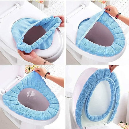 6 Pcs Toilet Seat Cover Pads Washable Cloth Warmer Cushion Mat Winter Pumpkin Lid Canada 6 Pcs Toilet Seat Cover Pads Washable, Toilet Seat Warmers Winter