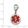 thumbnail image 3 of Pendentif Breloque Collier d'Alerte Médicale en Acier Inoxydable, 3 of 7