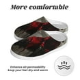 thumbnail image 6 of Kdxio Dark Red Hooded Girl Women's Men's Slippers Plush Slip-On House Slipper for Winter Indoor Soft Cushion Non-slip Fluffy Slides Slippers-39/40, 6 of 7