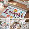 thumbnail image 6 of 2x3 Door Mat Rug, Laundry Room Non-Skid Rubber Backing Large Rectangle Rugs - Living Room Bedroom Home Office, Blue Cartoon Washing Machine Clothes Indoor Floor Mat Carpets Washable Rug, 6 of 9