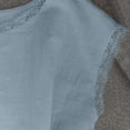 thumbnail image 6 of Sevevn Women's Lace Trim Sleeveless Tank Top Round Neck Casual Blouse Light Blue XL, 6 of 7