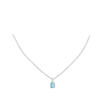 thumbnail image 4 of ANGARA Natural 1.35 ct Aquamarine Solitaire Pendant with Diamond in 925 Sterling Silver for Women (Size-8x6mm) | March Birthstone, Anniversary, Jewelry Gift for Women | Natural Aquamarine Necklace, 4 of 8