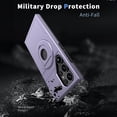 thumbnail image 6 of ELEHOLD for Samsung Galaxy S24 Ultra Magnetic Case,Rugged Hard PC Protective Case with Rotation Ring Holder Kickstand Compatible with Mag Safe Shockproof Cover for Samsung S24 Ultra,Purple, 6 of 6