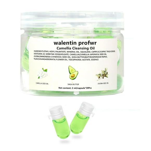 Aceite limpiador para rostro 30 piezas Mini hidratante Semilla de camelia Tamaño de viaje Aceite de limpieza profunda Aceites desmaquillantes portátiles Aceites de limpieza suaves para todo tipo de pi