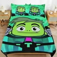 thumbnail image 6 of Teen Titans Go 3-Piece Bedding Set Warm And Comfortable Soft Duvet Cover Bed Set with 1 Duvet Cover And 2 Pillowcases for Bedroom, 6 of 7