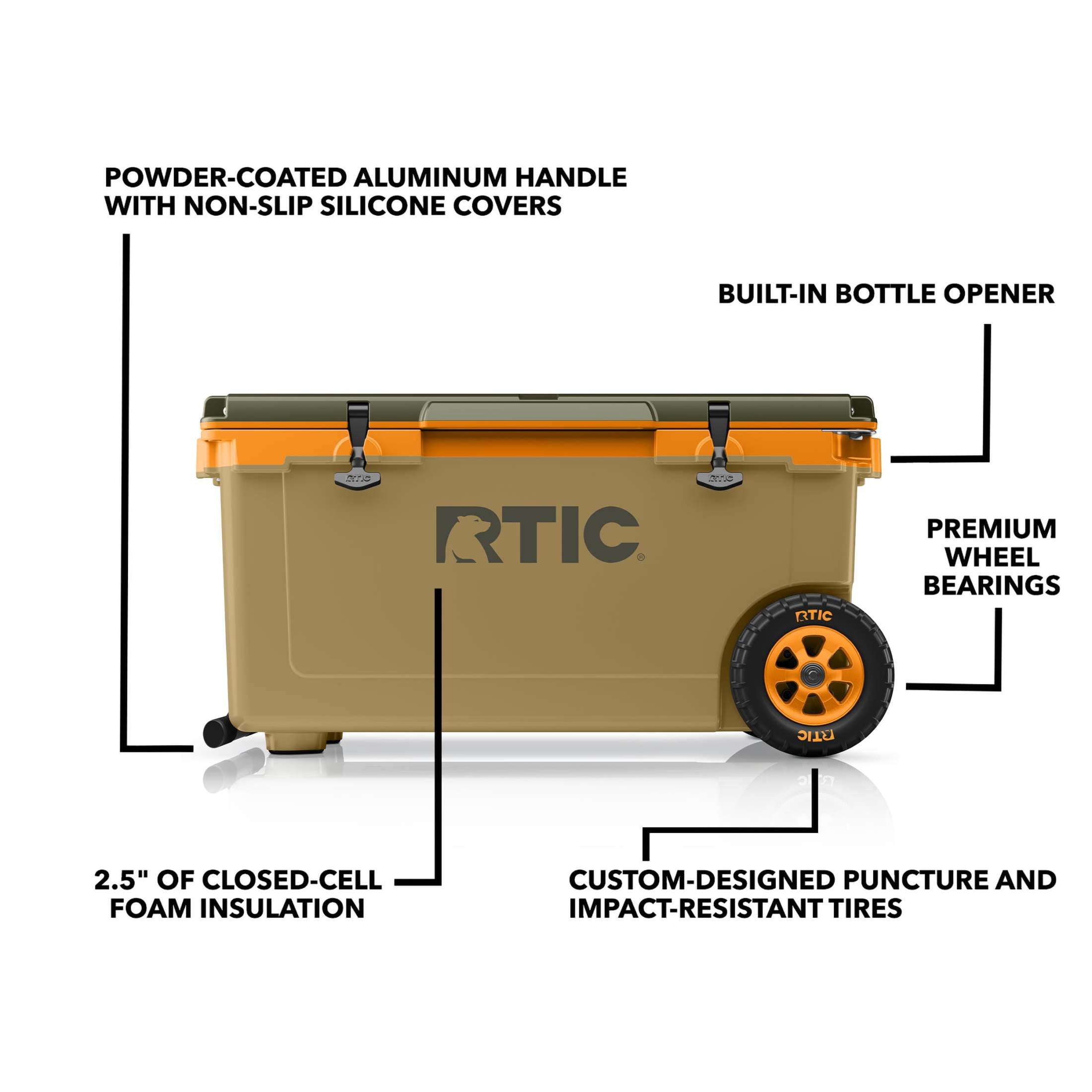 RTIC, Ice Chest Cooler, 72 QT, Ultra-Light, Fits 96 Cans - Walmart.com