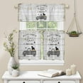 thumbnail image 6 of Kitchen Curtain Valance and Tiers Set 3 Pieces All You Need is Love and Dog Valances for Window Wood Grain Farmhouse Rod Pocket Treatments Curtains Valance Tier Sets for Living Room Bedroom 54x36 Inch, 6 of 6