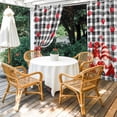 thumbnail image 4 of Outdoor Curtains for Patio Waterproof, Valentine's Day Outdoor Privacy Panels Grommet, Cute Gnomes Red Love Heart Vintage Plaid Blackout Outside Curtains for Porch/Cabana 54"x95", 2 Panels, 4 of 8
