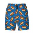 thumbnail image 4 of Lsque Mens Swim Trunks Hot Dog 1 Pattern - Bathing Suit Compression Liner - Beach Swim Shorts Swimwear - (S-3XL) - Stretch Quick Dry -Small, 4 of 9