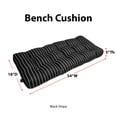 thumbnail image 2 of Patio Bench Cushion, Black Ink, Stripe, 54”W, 2 of 8