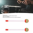 thumbnail image 4 of Drum Sticks, Hand Percussion Rainbow Color Exercise Arm Strength 2Pcs Round Felt Drum Stick Improve Music Perception  For Practice For Children Adults, 4 of 8
