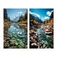 thumbnail image 2 of Designart "Serenity Landscape of the Rocky Mountains in the USA" Usa Wall Art Set Of 2 - Turquoise Landscapes Gallery Wall Set For Home Decor, 2 of 7