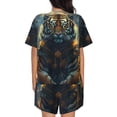 thumbnail image 3 of Lsque Forest Meditating Tiger Women's Short-Sleeved Pajama Set - 2 Piece Soft and Lightweight Sleepwear Set-XX-Large, 3 of 9