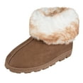 thumbnail image 4 of Jessica Simpson Girls Microsuede Super Soft Bootie Slippers with Indoor Outdoor Sole, 4 of 9