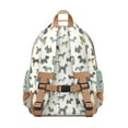 thumbnail image 3 of Whimsical Dog Lovers Backpack Artistic Canine Print with Paw and Bone Motifs for Students, 3 of 6