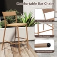 thumbnail image 2 of Canddidliike Patio Barstools Set of 2 with Rattan Seat and Metal Backrest, Seating & Patio Chair for Outdoor, Light Brown, 2 of 5