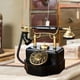 thumbnail image 5 of Modelo de teléfono hecho a mano decoración del hogar estilo europeo Negro Zulema Estatua de teléfono antiguo, 5 of 8