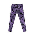 thumbnail image 7 of COEQINE Bat Spider Web Violet Girls Yoga Leggings High Waist Sport Pants Buttery Soft Stretch Halloween Running Leggings, for 8-9 Years Kids Girls, 7 of 7