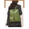thumbnail image 5 of PRIYAL Leather Backpack Laptop Vintage Backpack Waterproof Flap Bookbag for Men Leather Travel Backpack for Men Casual Knapsack, 5 of 14