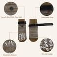 thumbnail image 3 of Unique Bargains 4 Pcs Non-Slip Dog Socks with Adjustable Tapes Brown S, 3 of 7