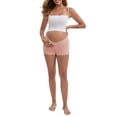 thumbnail image 2 of INSPIRE CHIC Women's Ice Silk Anti-Chafing Maternity Knickers High Rise Tummy Support Lightweight No Trace Panties M Pink, 2 of 5