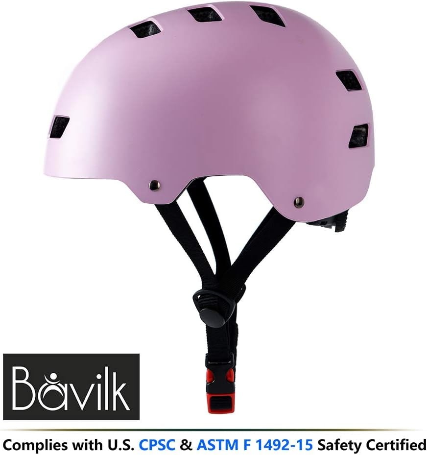 Bavilk Kids Skateboard Bike Helmets CPSC Certified Multi Sports Scooter Inline Roller Skating 3 Sizes Adjustable for Girls Boys White S並行輸入