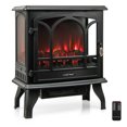 thumbnail image 1 of Costway 23" Freestanding Electric Fireplace Heater Stove W/ Realistic Flame Effect 1400W, 1 of 10
