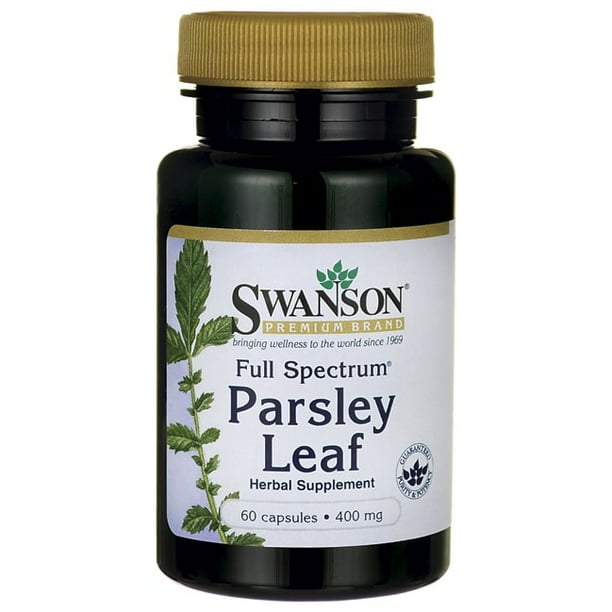Swanson Full Spectrum Parsley Leaf 400 mg 60 Capsules.