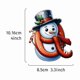 thumbnail image 1 of Custom Personalized Christmas Ornament with Snowman Santa Hat Design, Festive Holiday Tree Hanging Decoration for Family Gift Giving, Home Party Decoration, Memorial Keepsake, 1 of 2