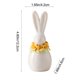thumbnail image 3 of Figura decorativa de conejito de cerámica blanca - Lindo adorno de conejo para la sala de estar - Juego de 3 piezas, de 2.28 a 5.39 pulgadas, 3 of 6