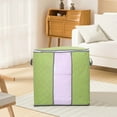 thumbnail image 5 of Clearance Under $5 Boovnll 60L Clothes Storage, Large Capacity Foldable Thicken Storage Bags with Reinforced Handles & Zippers & Clear Window for Blanket, Comforters, Pillows, Storage and Organization, 5 of 5