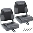 thumbnail image 5 of Rugerasy 2 Pack Folding Boat Seats Low Back,Fishing Boat Seat with Thickened Sponge Padding,Weather-Resistant Captain Chairs for Fishing,Cruises,Sightseeing,Speedboat, 5 of 7