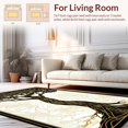 thumbnail image 2 of Ultra Soft Area Rug, Whimsical Botanical Ethnic Style, Non Slip, Stain Resistant, Washable Area Rugs for Living Room, Bedroom(Black, 3X5), 2 of 8