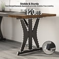 thumbnail image 5 of Bestier 70" Executive Desk, Large Computer Desk for Home Office with 1.18" Thick Wood Top, Modern Writing and Study Table for Professional Working, Sturdy Executive Office Desk for Home Office, Brown, 5 of 14