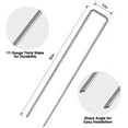 thumbnail image 5 of Amagabeli 6 Inch Garden Stakes Galvanized Landscape Staples 11 Gauge 500 Pack Sod Pins Fence Stakes for Anchoring Weed Barrier Fabric Ground Cover Landscaping Tubing Garden Staples ET006, 5 of 8