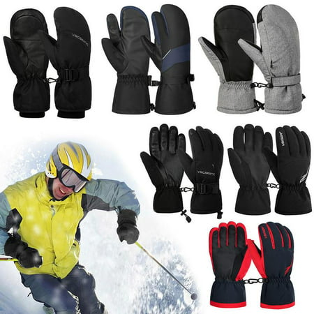 Men Winter Gloves-Fitbest Mens Winter Gloves Thick Winter Warm Mittens Touch Screen Phone Fleece Windproof