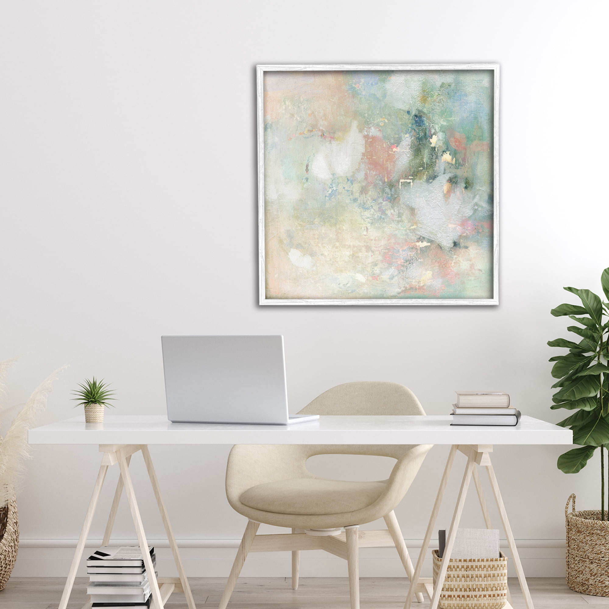 Stupell Industries Serene Pastel Brushstroke Harmony White Framed Giclee Art, design by Carol Robinson