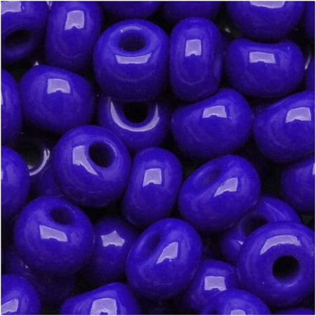 Blue Seed Bead - Czech Seed Beads Size 6/0 Royal Blue Opaque (1 Ounce)