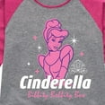 thumbnail image 3 of Disney Princess - Cinderalla Bibbity Bobbity - Toddler And Youth Girls Raglan Graphic T-Shirt, 3 of 5